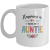 Happiness Is Being An Auntie For The First Time Mothers Day Mug Coffee Mug | Teecentury.com