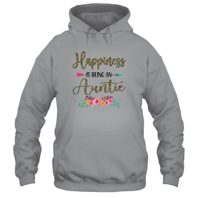 Happiness Is Being An Auntie For Women Leopard Mothers Day T-Shirt & Tank Top | Teecentury.com
