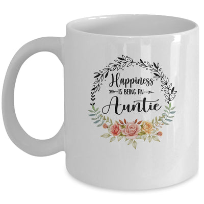 Happiness Is Being An Auntie The First Time Mothers Day Mug Coffee Mug | Teecentury.com