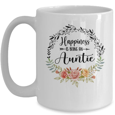 Happiness Is Being An Auntie The First Time Mothers Day Mug Coffee Mug | Teecentury.com