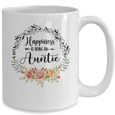 Happiness Is Being An Auntie The First Time Mothers Day Mug Coffee Mug | Teecentury.com