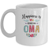 Happiness Is Being An Oma For The First Time Mothers Day Mug Coffee Mug | Teecentury.com