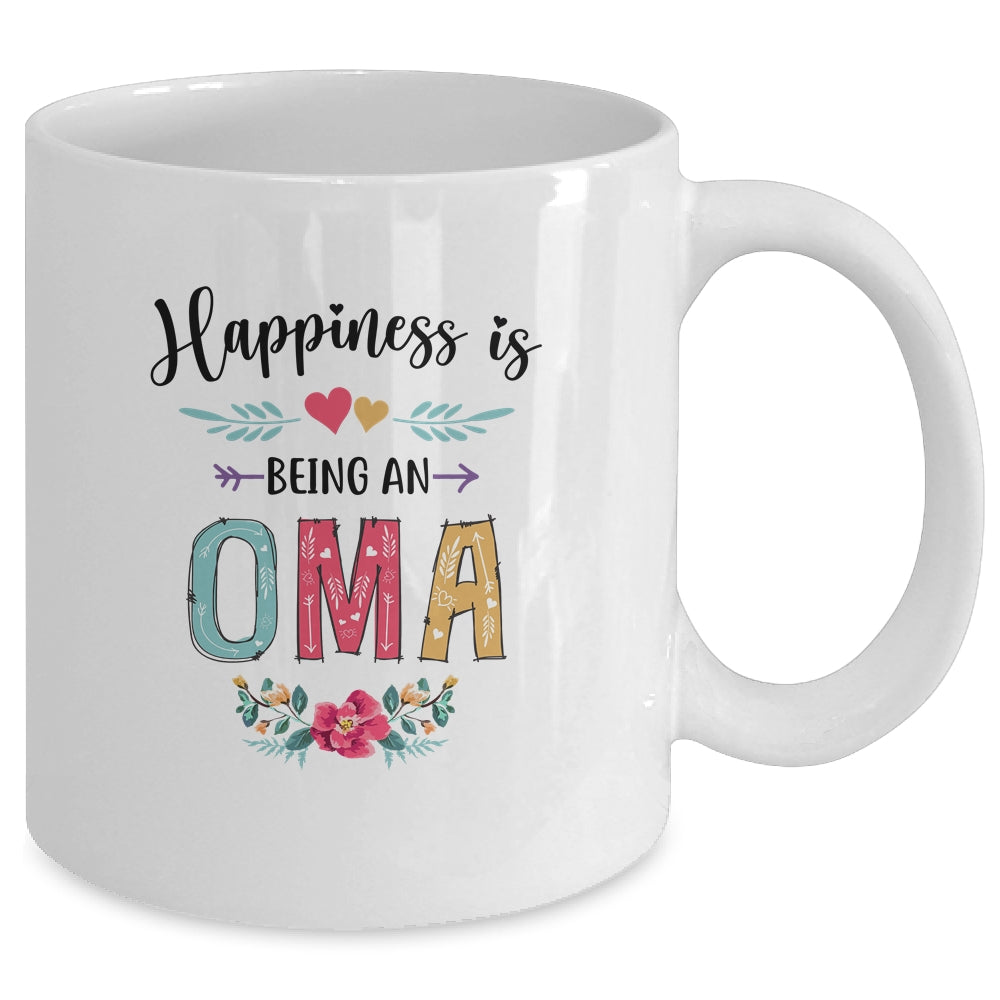 Happiness Is Being An Oma For The First Time Mothers Day Mug Coffee Mug | Teecentury.com