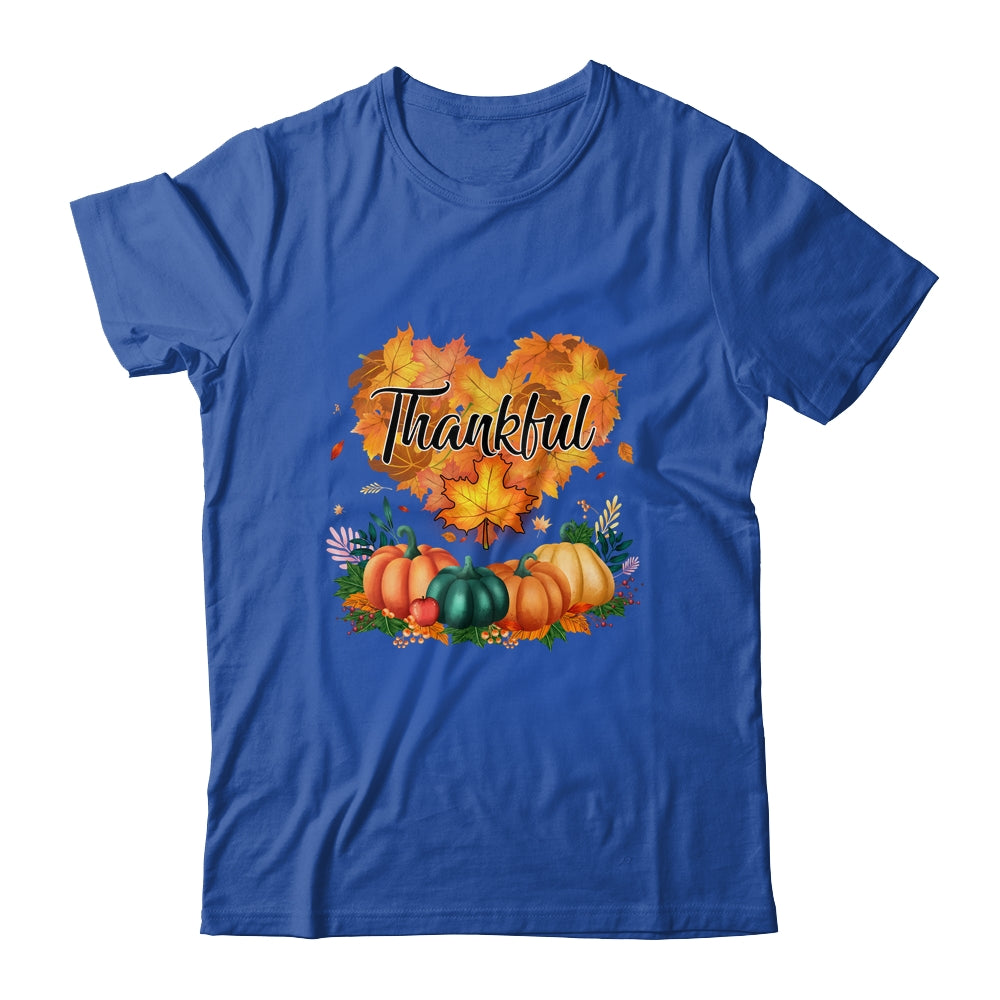 Happpy Thanksgiving Day Autumn Fall Maple Leaves Thankful T-Shirt & Hoodie | Teecentury.com