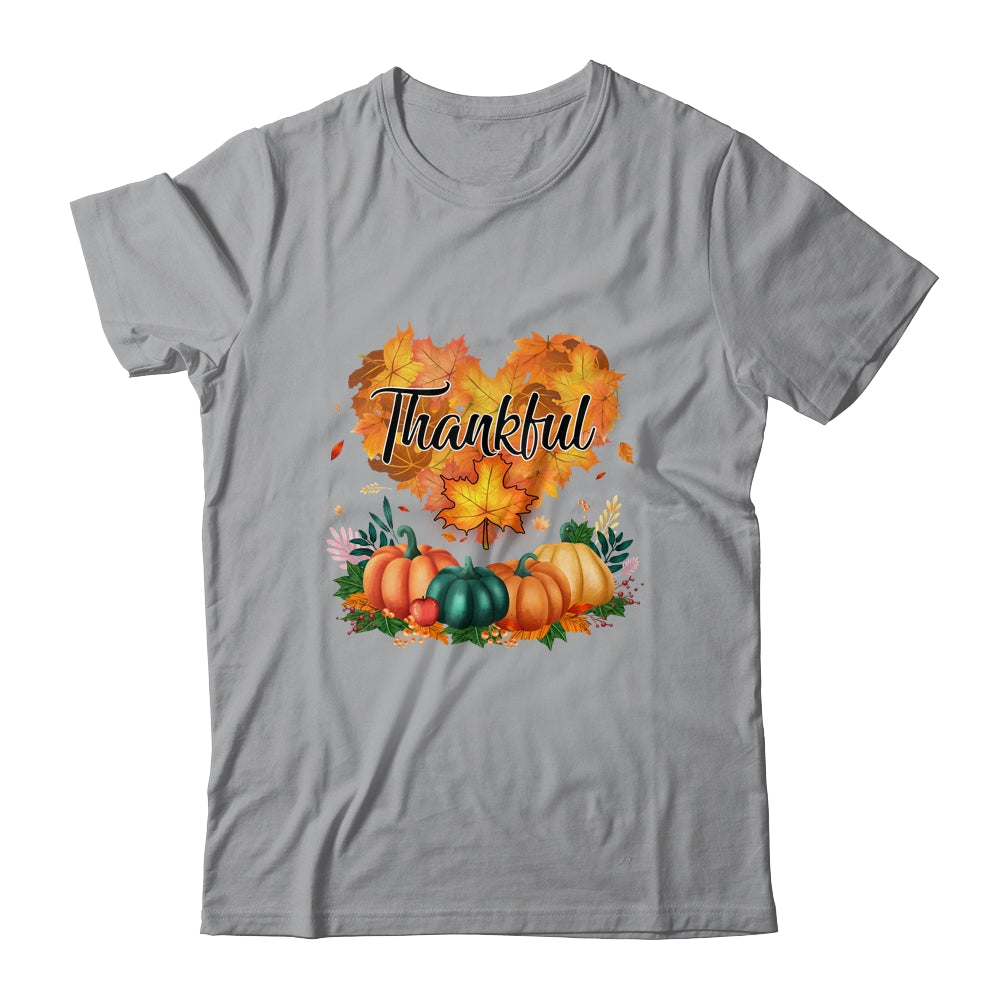 Happpy Thanksgiving Day Autumn Fall Maple Leaves Thankful T-Shirt & Hoodie | Teecentury.com