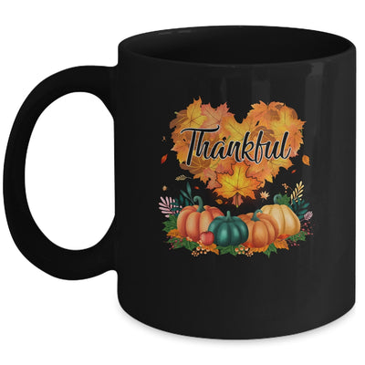 Happpy Thanksgiving Day Autumn Fall Maple Leaves Thankful Mug Coffee Mug | Teecentury.com