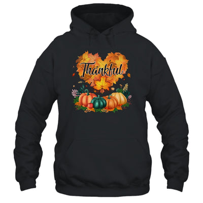 Happpy Thanksgiving Day Autumn Fall Maple Leaves Thankful T-Shirt & Hoodie | Teecentury.com