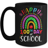 Happy 100th Day Of School Rainbow Teacher 100 Day of School Mug Coffee Mug | Teecentury.com