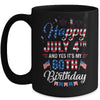 Happy 4 July And Yes It's My 60th Birthday Since July 1962 Mug Coffee Mug | Teecentury.com