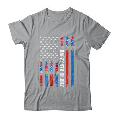 Happy 4th Of July American Flag Fireworks Patriotic Shirt & Tank Top | teecentury