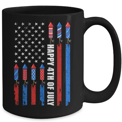 Happy 4th Of July American Flag Fireworks Patriotic Mug | teecentury