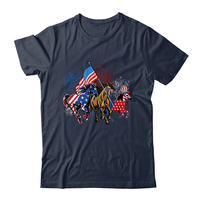 Happy 4th Of July American Flag Red White Horse And Blue T-Shirt & Tank Top | Teecentury.com