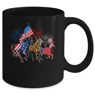 Happy 4th Of July American Flag Red White Horse And Blue Mug Coffee Mug | Teecentury.com