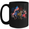 Happy 4th Of July American Flag Red White Horse And Blue Mug Coffee Mug | Teecentury.com