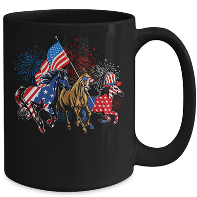 Happy 4th Of July American Flag Red White Horse And Blue Mug Coffee Mug | Teecentury.com