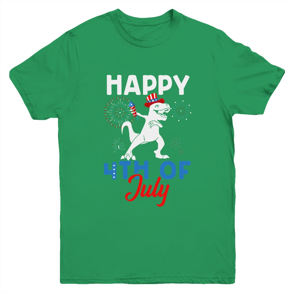 Happy 4th Of July T Rex Patriotic Funny Boys Kids Youth Youth Shirt | Teecentury.com