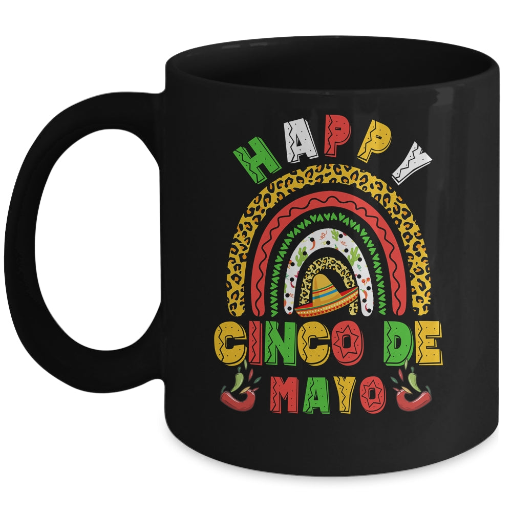 Happy Cinco De Mayo Rainbow Mexican Fiesta Mug | teecentury
