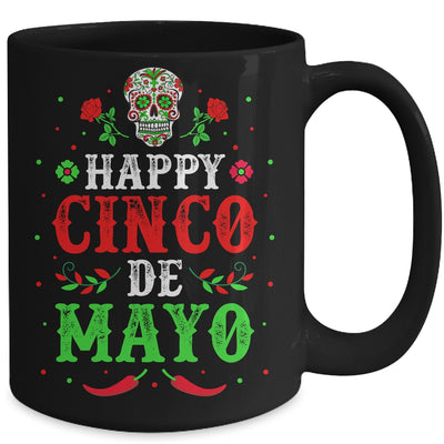 Happy Cinco de Mayo May 5th Colorful Mexican Party Skull Mug | teecentury
