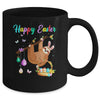 Happy Cute Sloth With Bunny Ears Egg Hunting Easter Sloth Mug | teecentury