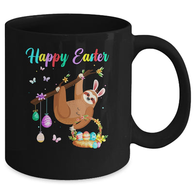 Happy Cute Sloth With Bunny Ears Egg Hunting Easter Sloth Mug | teecentury