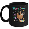 Happy Cute Sloth With Bunny Ears Egg Hunting Easter Sloth Mug | teecentury