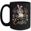 Happy Easter Bunny Beagle Lovers With Easter Eggs Mug Coffee Mug | Teecentury.com