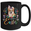 Happy Easter Bunny Corgi Lovers With Easter Eggs Mug Coffee Mug | Teecentury.com