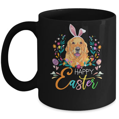 Happy Easter Bunny Golden Retriever Lovers With Easter Eggs Mug Coffee Mug | Teecentury.com