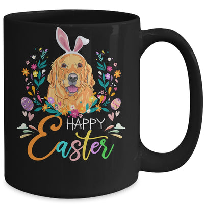 Happy Easter Bunny Golden Retriever Lovers With Easter Eggs Mug Coffee Mug | Teecentury.com