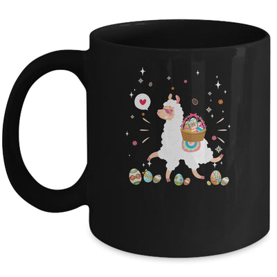 Happy Easter Bunny Llama Bringing Easter Egg Basket Mug Coffee Mug | Teecentury.com