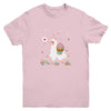 Happy Easter Bunny Llama Bringing Easter Egg Basket Youth Youth Shirt | Teecentury.com