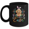 Happy Easter Bunny Poodle Lovers With Easter Eggs Mug Coffee Mug | Teecentury.com