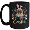 Happy Easter Bunny Pug Lovers With Easter Eggs Mug Coffee Mug | Teecentury.com