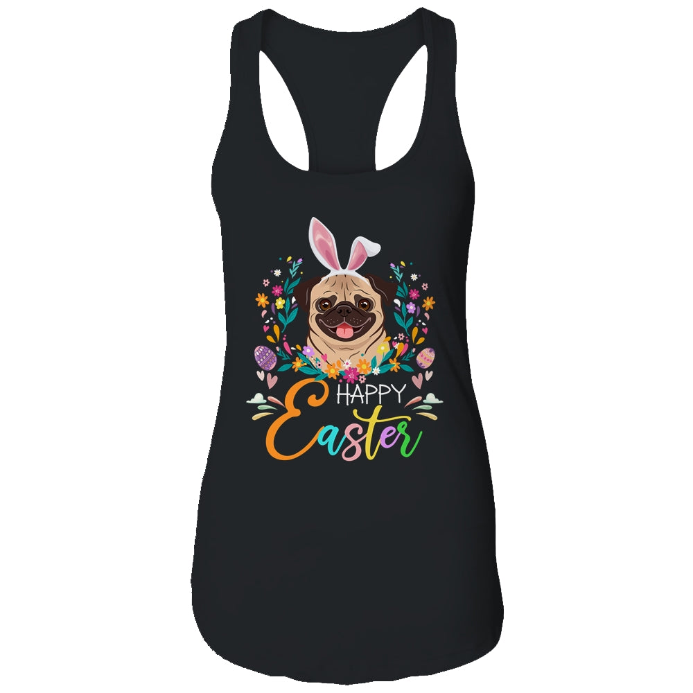 Happy Easter Bunny Pug Lovers With Easter Eggs T-Shirt & Tank Top | Teecentury.com