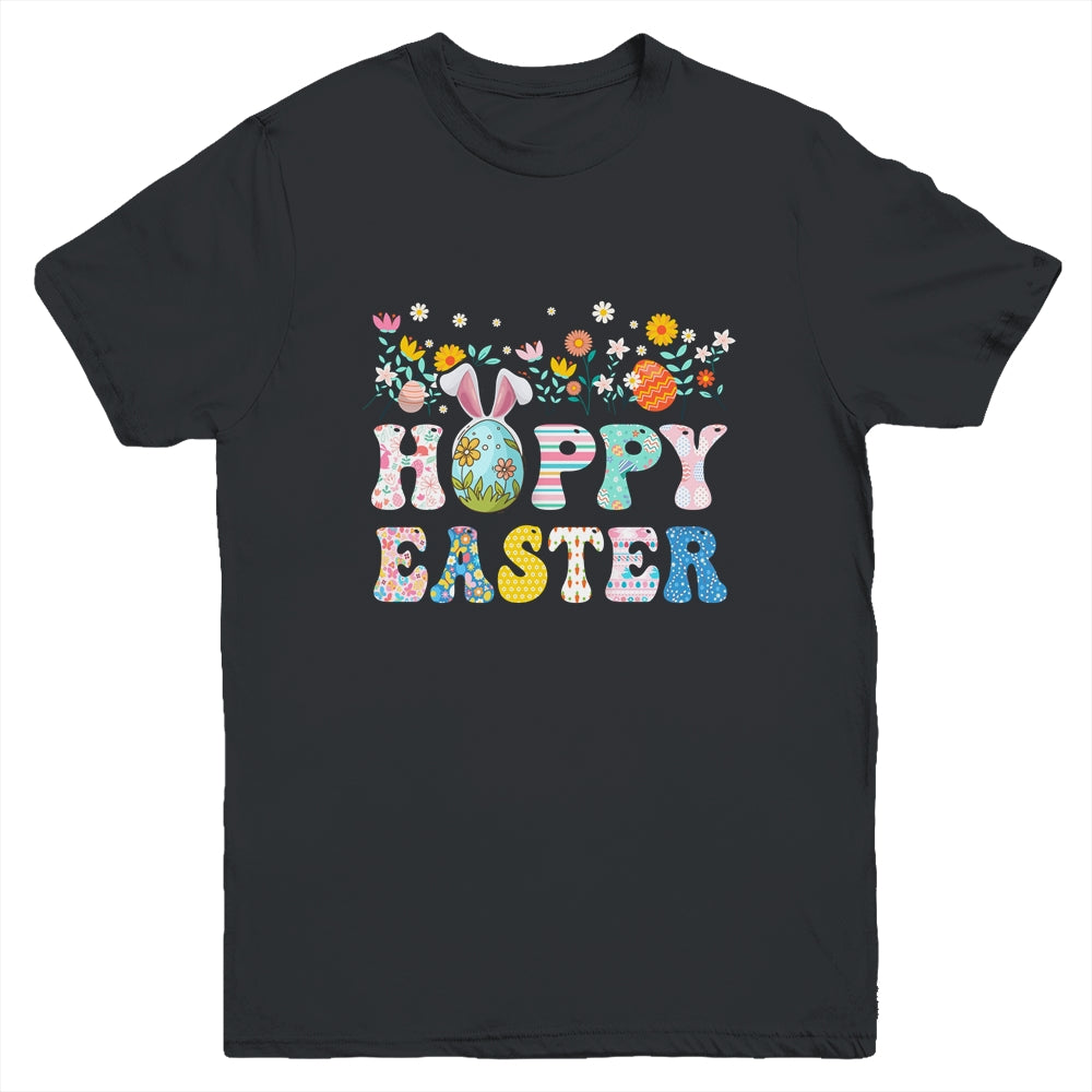 Happy Easter Bunny Rabbit Eggs Funny Easter Day Women Girls Youth Shirt | teecentury