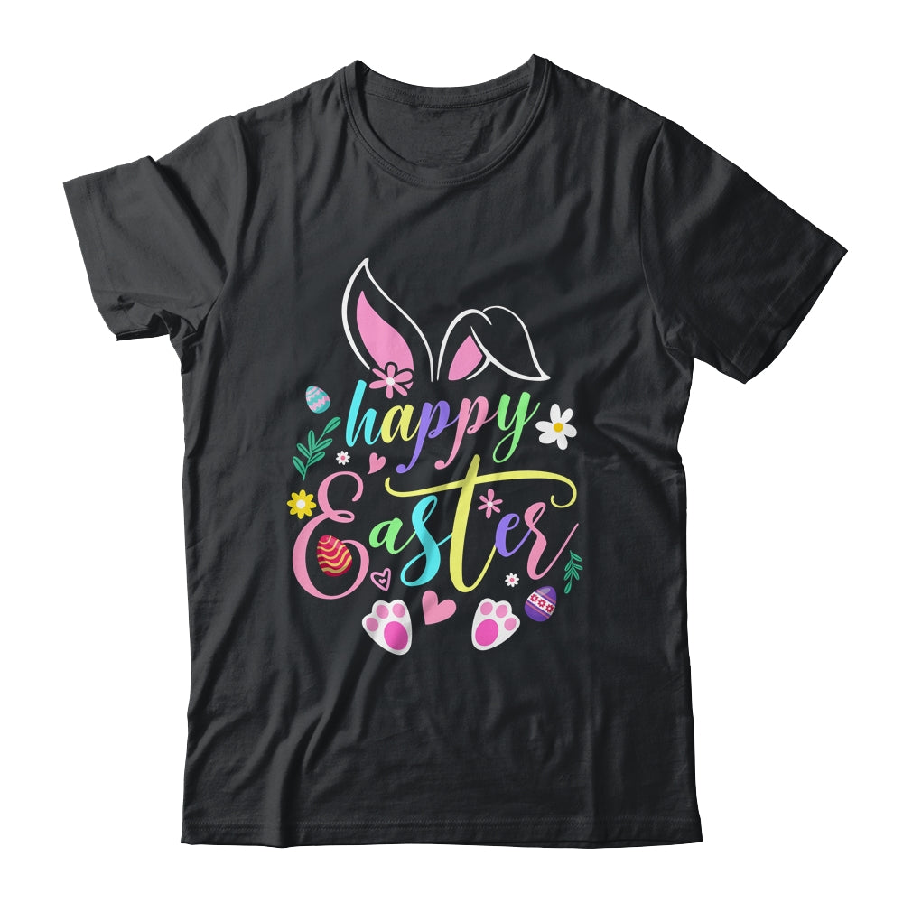 Happy Easter Bunny Rabbit Face Funny Easter Day Girls Women Shirt & Tank Top | teecentury