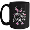 Happy Easter Bunny Rabbit Face Funny Easter Day Women Girls Mug | teecentury
