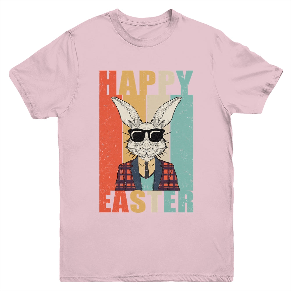 Happy Easter Bunny Vintage Retro Rabbit Kids Design Youth Shirt | teecentury