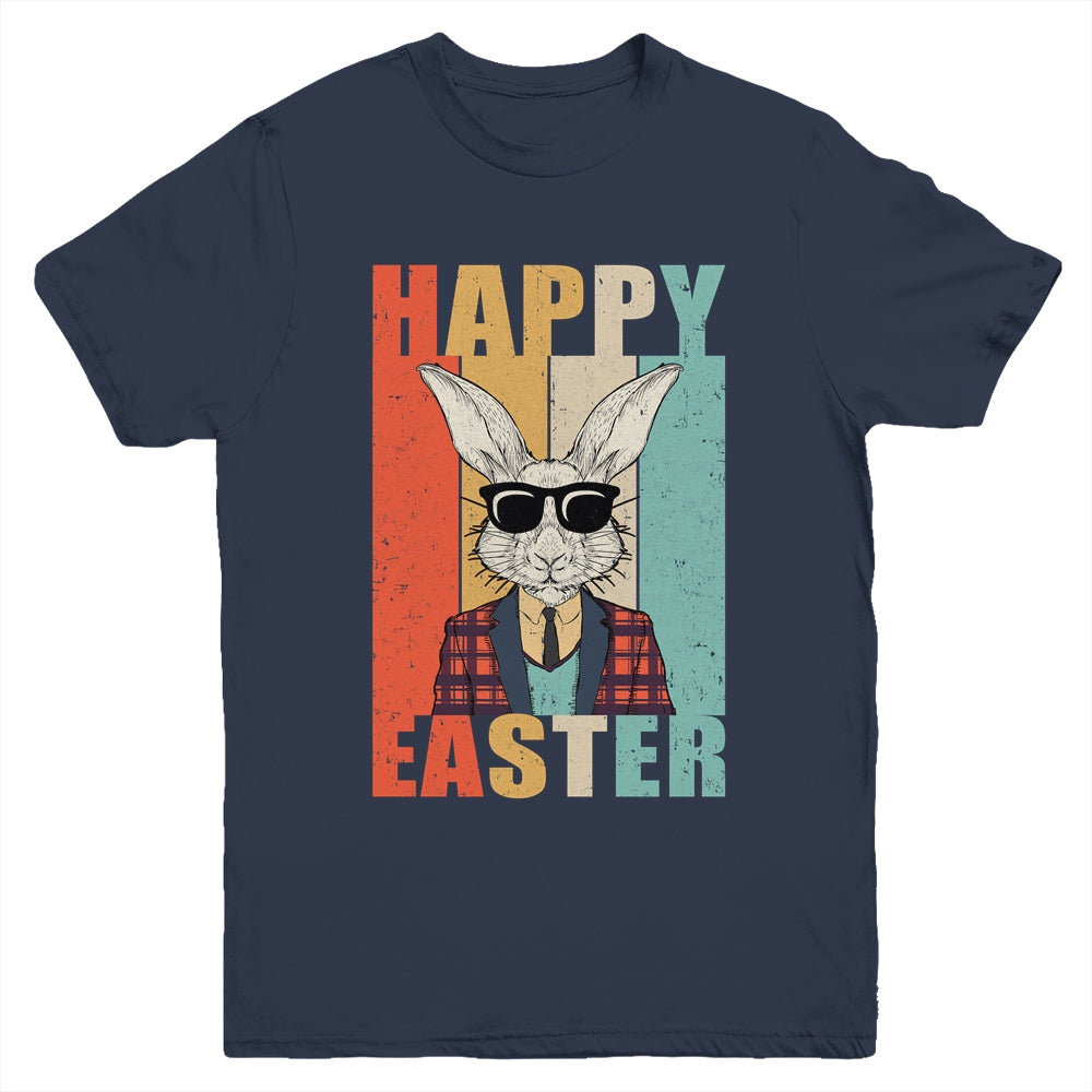 Happy Easter Bunny Vintage Retro Rabbit Kids Design Youth Shirt | teecentury