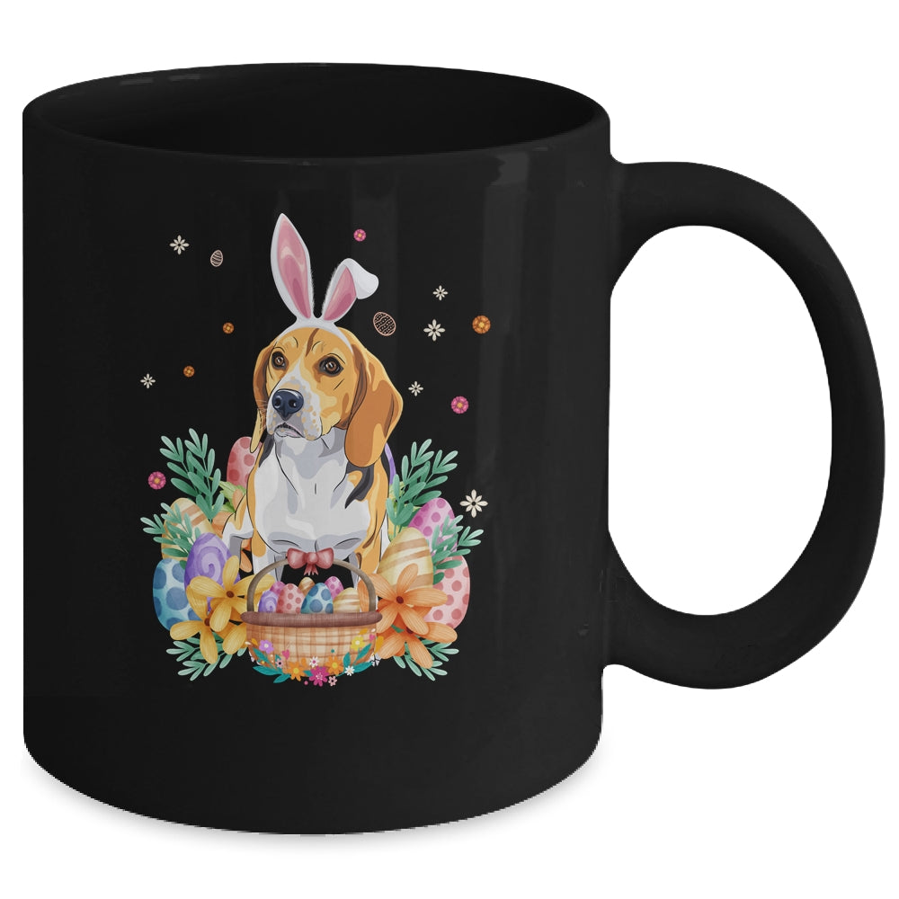 Happy Easter Cute Bunny Beagle Wearing Bunny Ears Mug | teecentury