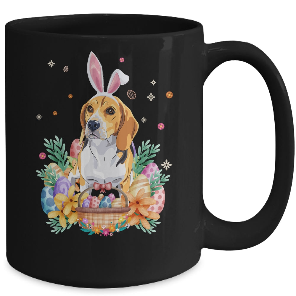 Happy Easter Cute Bunny Beagle Wearing Bunny Ears Mug | teecentury