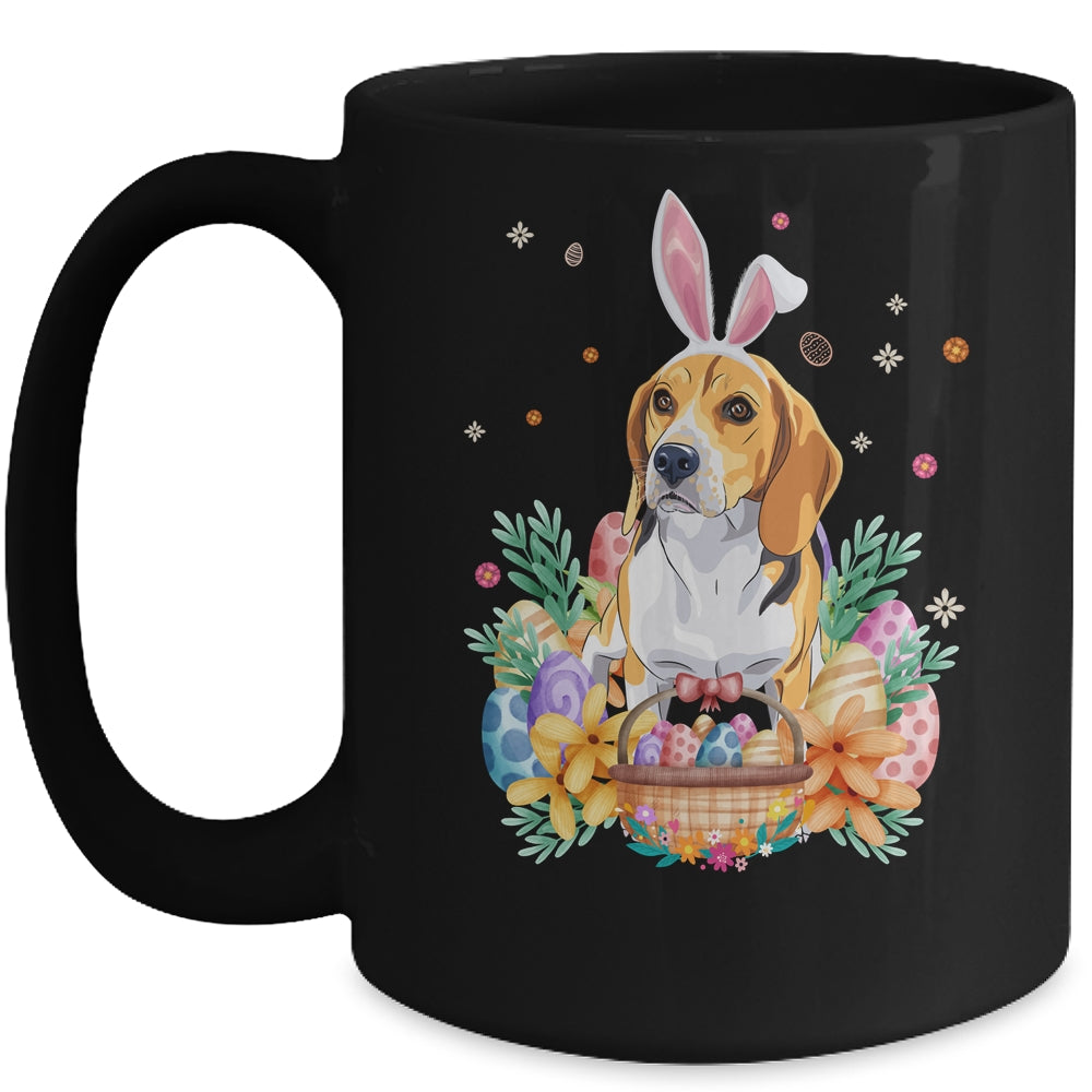 Happy Easter Cute Bunny Beagle Wearing Bunny Ears Mug | teecentury
