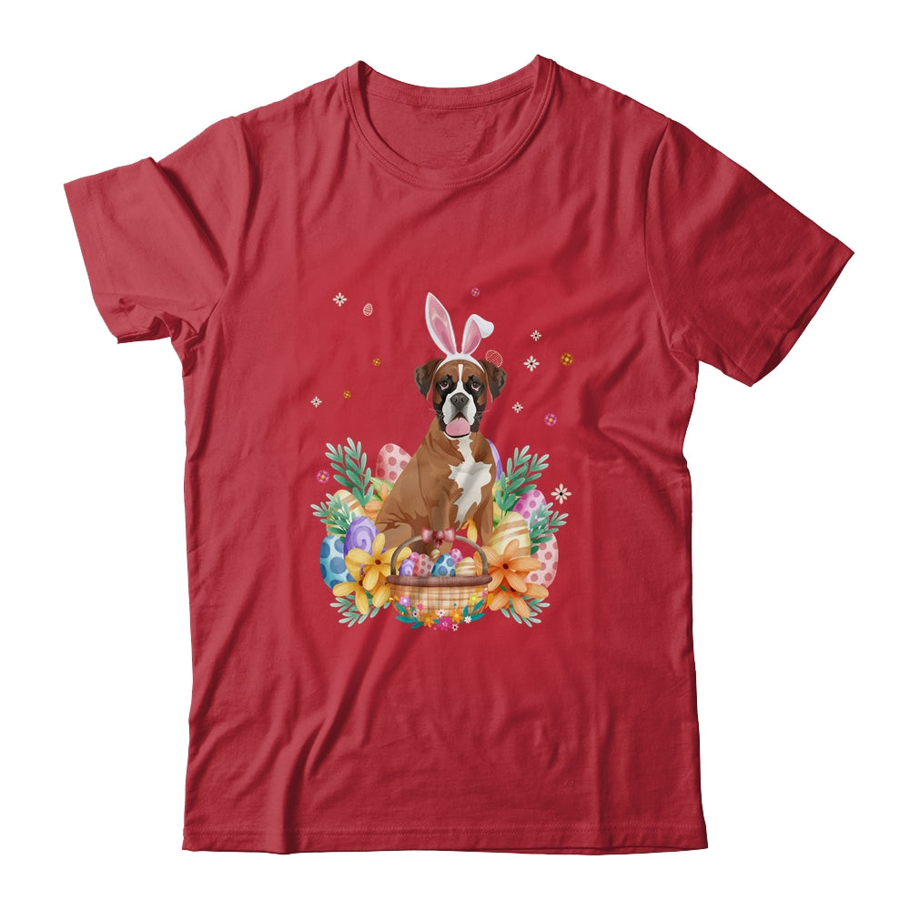 Happy Easter Cute Bunny Boxer Wearing Bunny Ears Shirt & Hoodie | teecentury