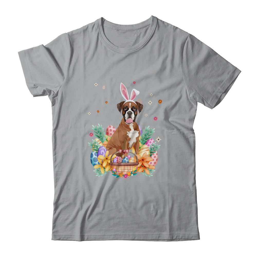 Happy Easter Cute Bunny Boxer Wearing Bunny Ears Shirt & Hoodie | teecentury