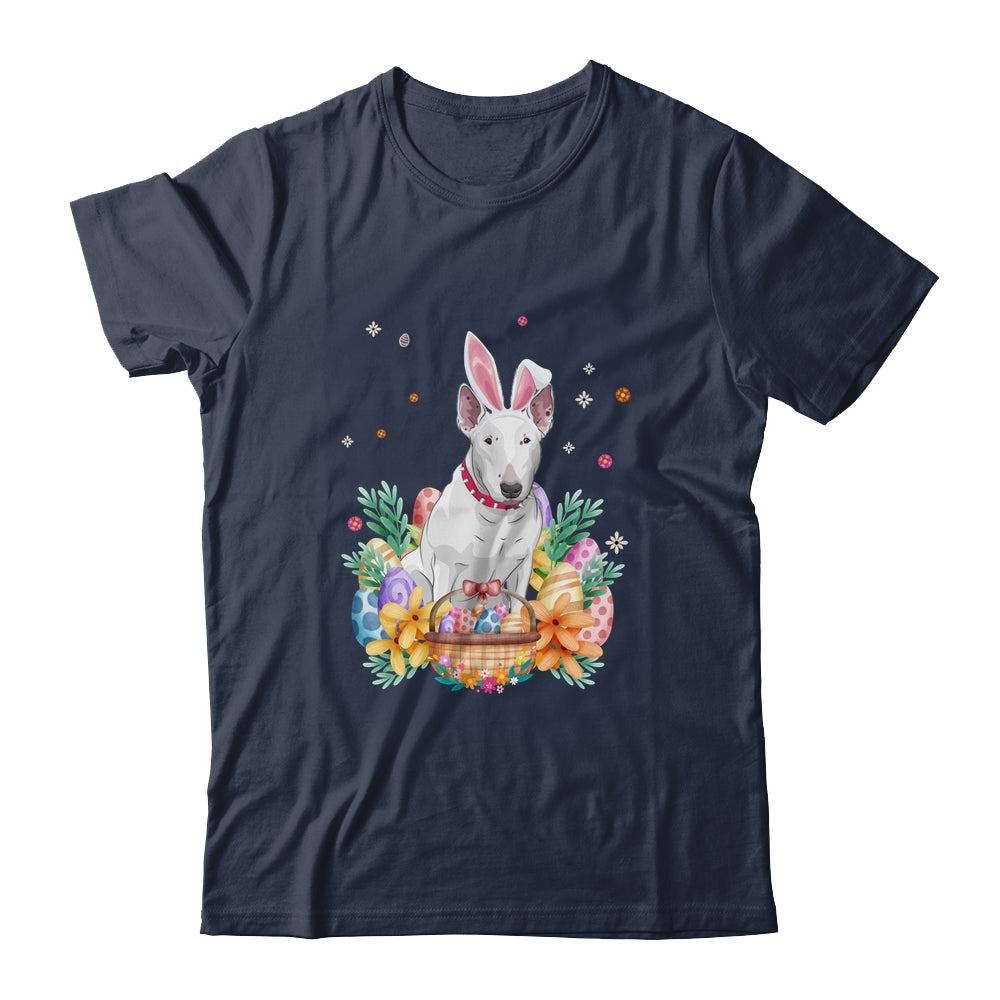 Happy Easter Cute Bunny Bull Terrier Wearing Bunny Ears Shirt & Hoodie | teecentury