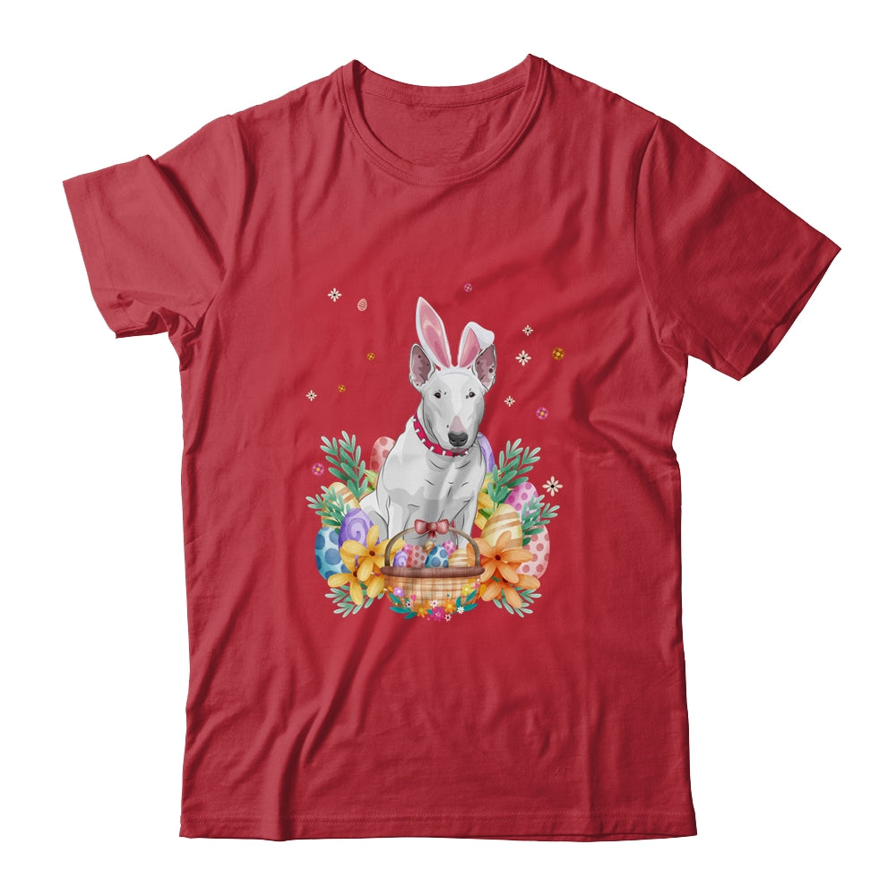 Happy Easter Cute Bunny Bull Terrier Wearing Bunny Ears Shirt & Hoodie | teecentury