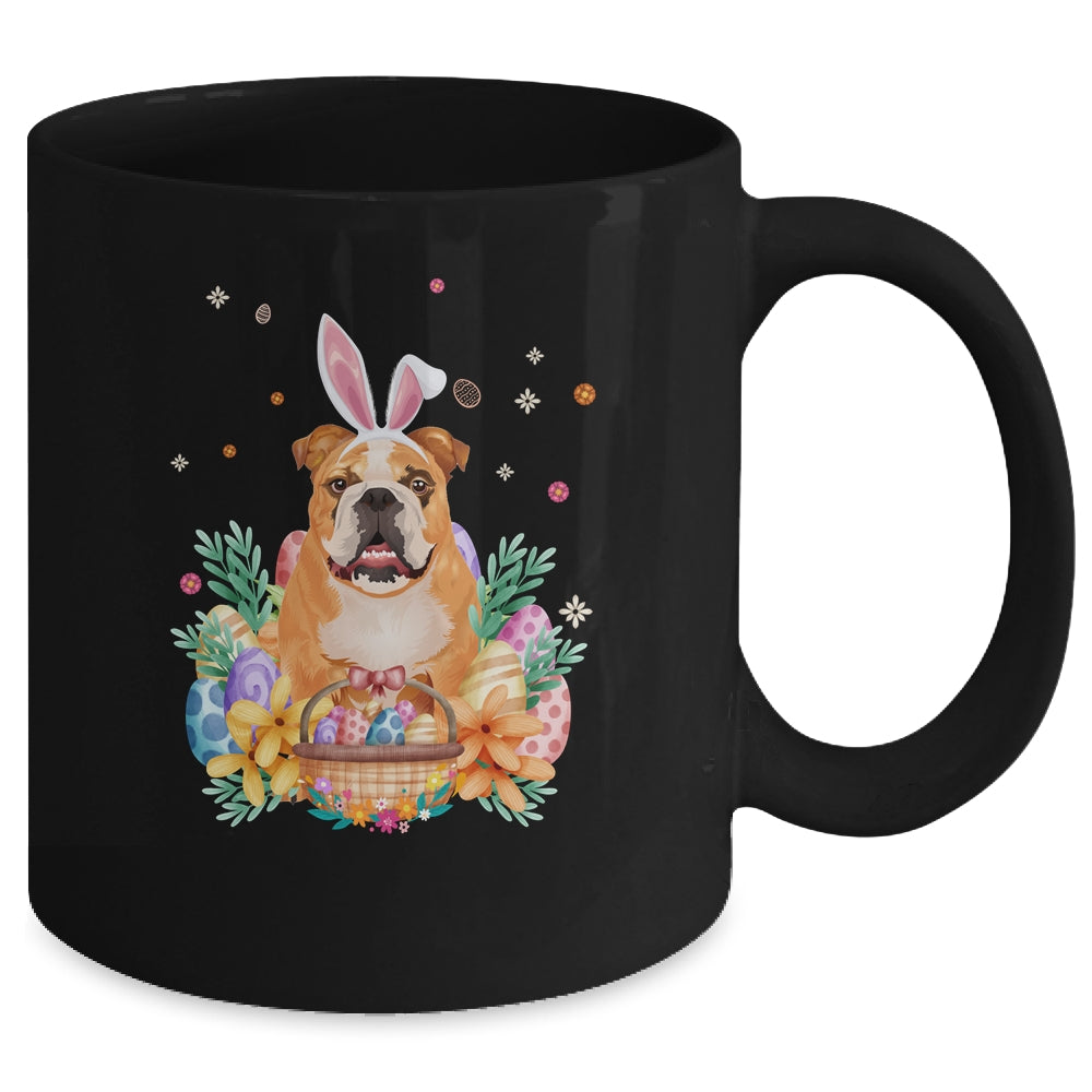 Happy Easter Cute Bunny Bulldog Wearing Bunny Ears Mug | teecentury