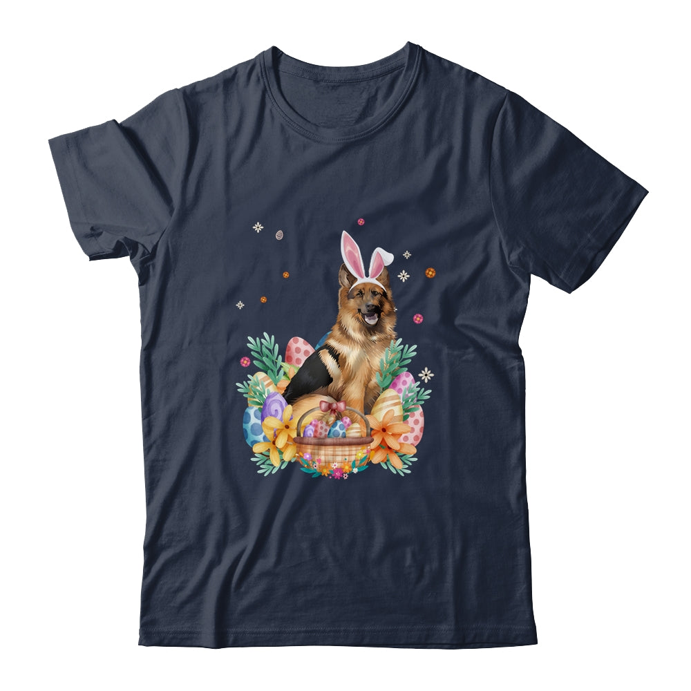 Happy Easter Cute Bunny German Shepherd Wearing Bunny Ears Shirt & Hoodie | teecentury