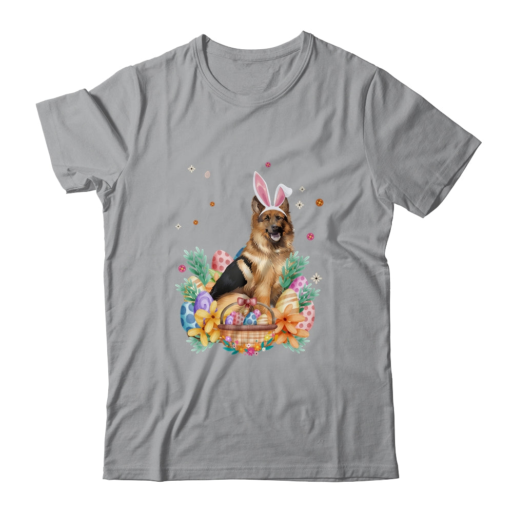 Happy Easter Cute Bunny German Shepherd Wearing Bunny Ears Shirt & Hoodie | teecentury