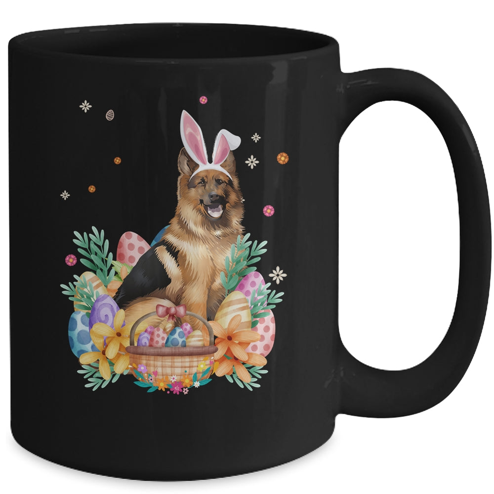 Happy Easter Cute Bunny German Shepherd Wearing Bunny Ears Mug | teecentury